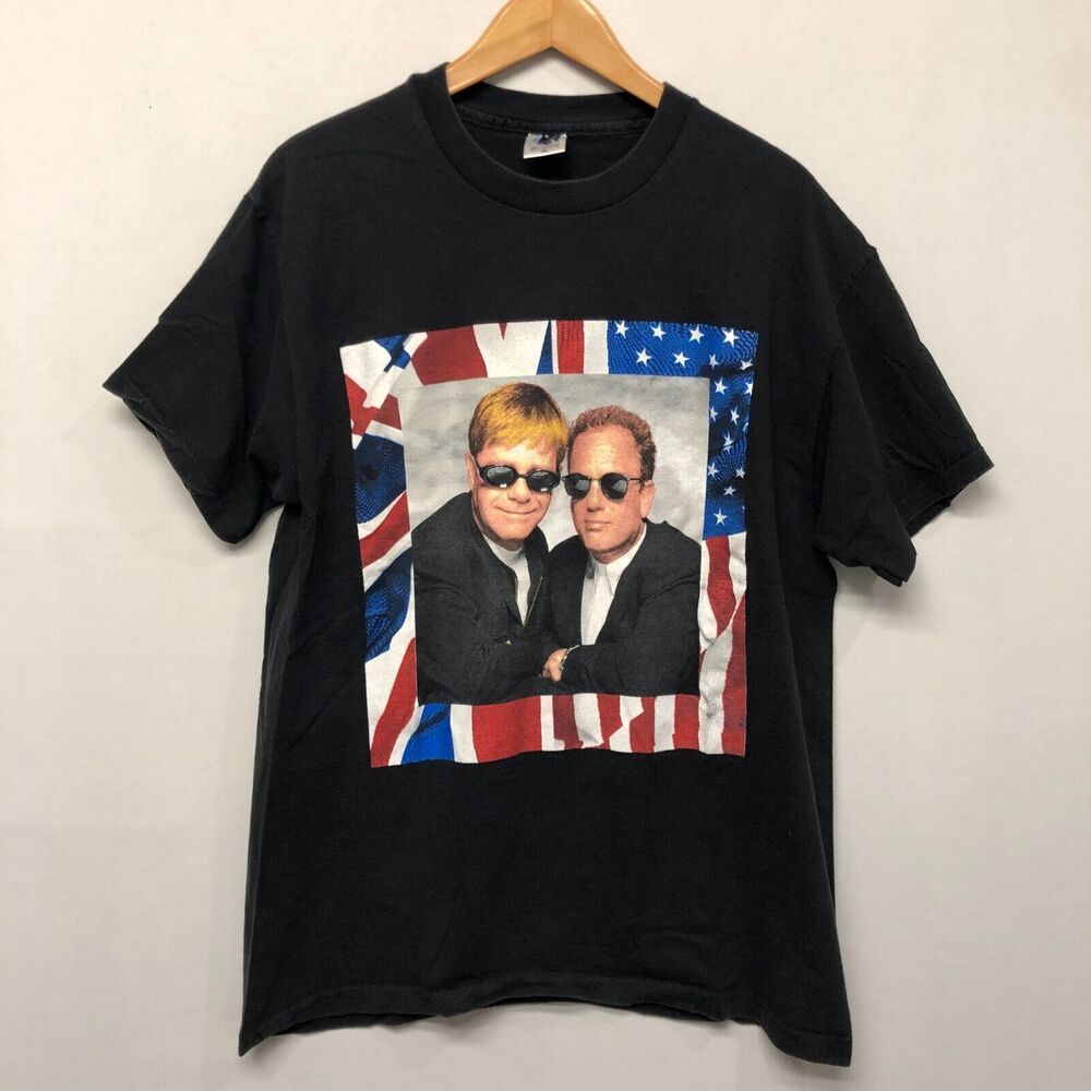 Vintage 1994 Elton John And Billy Joel Tour T-Shirt Tee Size XL A-Large B324 -7